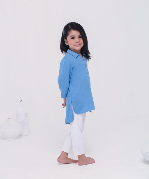 Girls' Collared Tunic Shirt