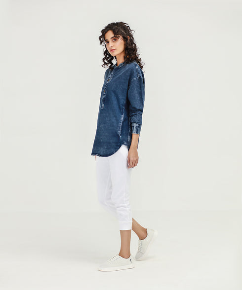 Women's Denim Tunic Shirt