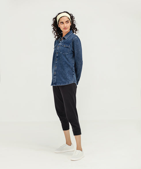 Women's Denim Button Down Shirt