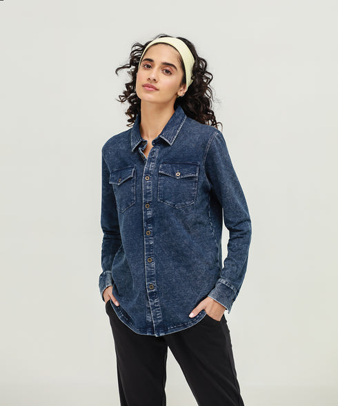 Women's Denim Button Down Shirt