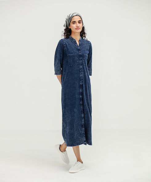 Women's Denim Pocket Dress