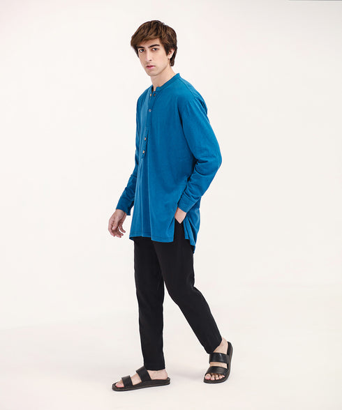Men's Snap Button Tunic Shirt