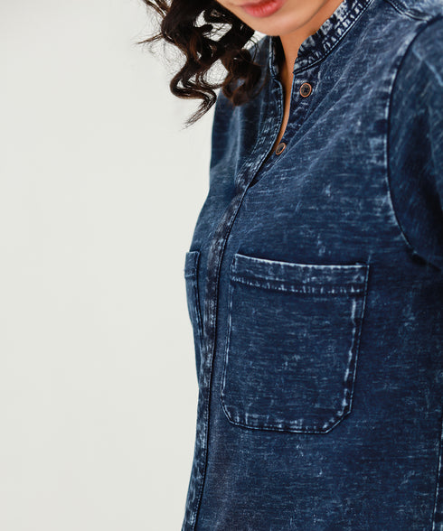 Women's Denim Pocket Dress