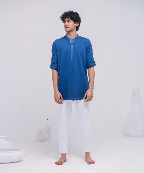 Men's Stone Wash Tunic Shirt