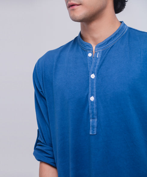 Men's Stone Wash Tunic Shirt