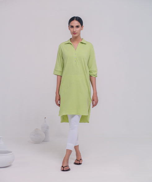 Women's Collared Tunic Shirt