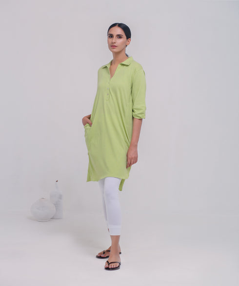 Women's Collared Tunic Shirt