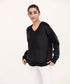 Women's Velour V-Neck Shirt
