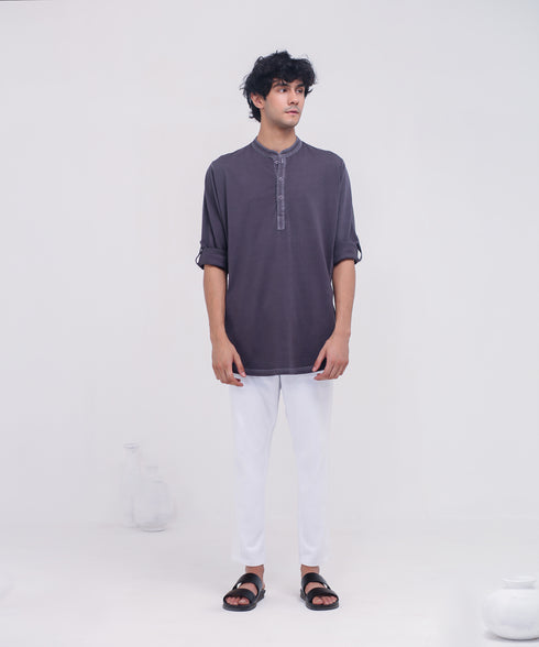 Men's Stone Wash Tunic Shirt