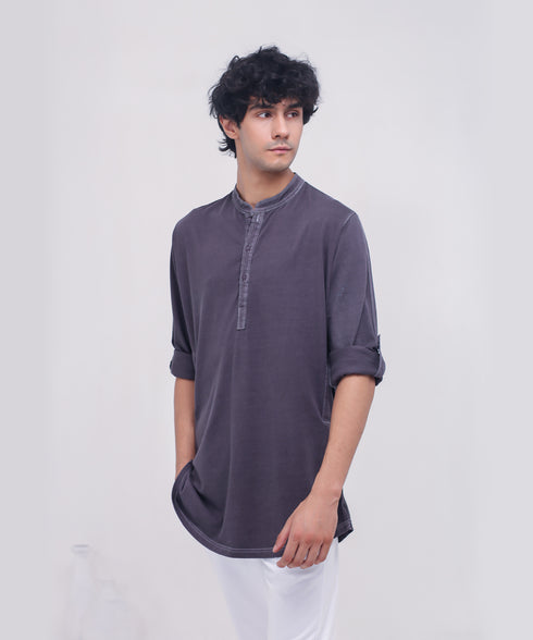 Men's Stone Wash Tunic Shirt