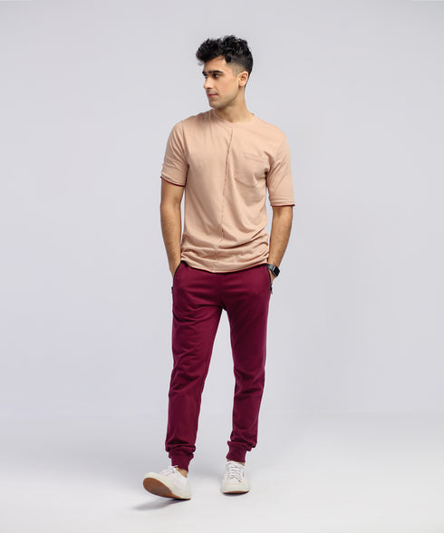 Men's Contrast Raw Edge Tee