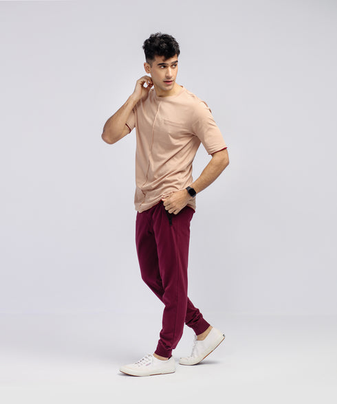 Men's Contrast Raw Edge Tee