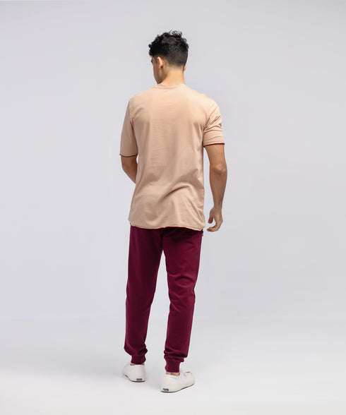 Men's Contrast Raw Edge Tee