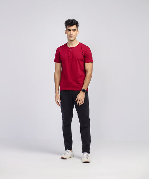 Men's Basic Henley Tee
