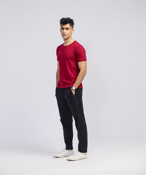 Men's Basic Henley Tee