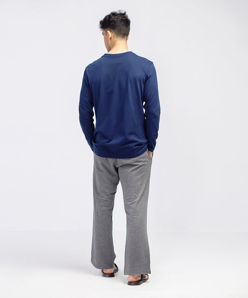 Men's Basic Long Sleeve V-Neck Tee