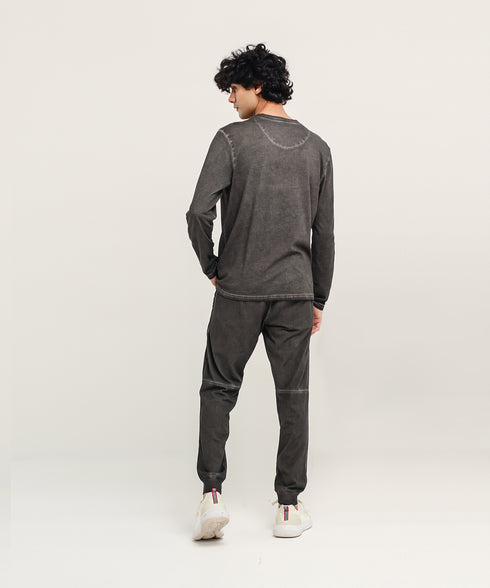 Men's Stone Wash Henley