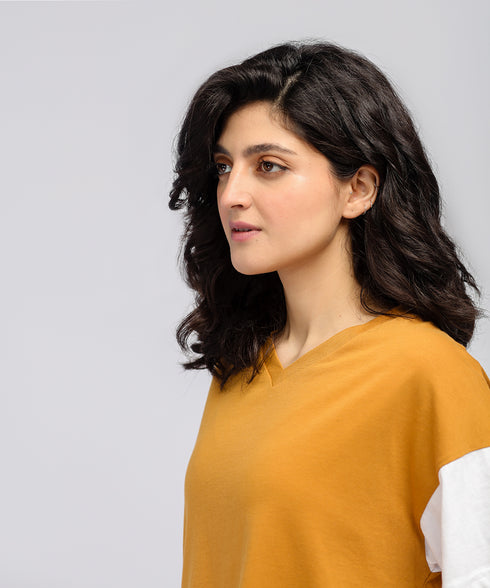 Women's Cropped Drop Shoulder Tee