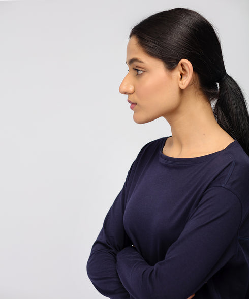 Women's Boat Neck Long Sleeve Tee