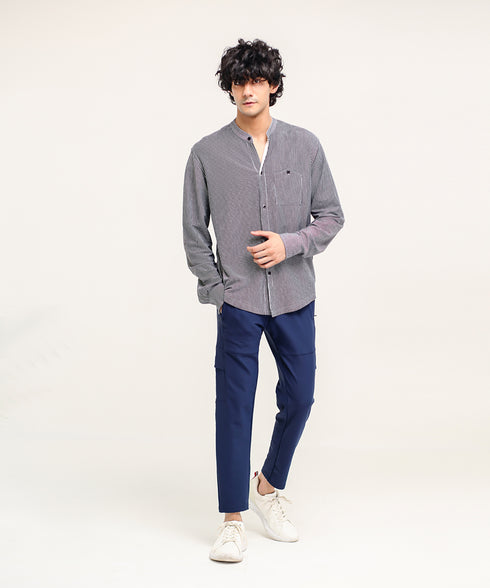 Men's Striped Button Down Shirt