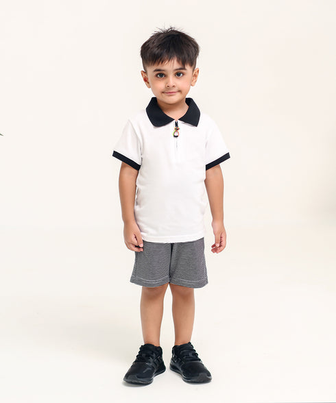 Boys' Zipper Polo