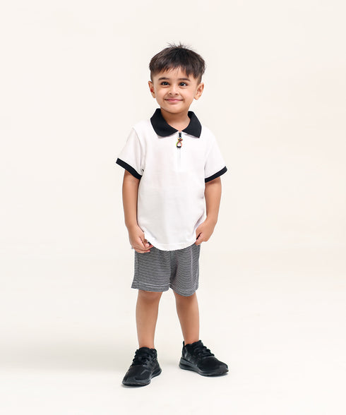 Boys' Zipper Polo
