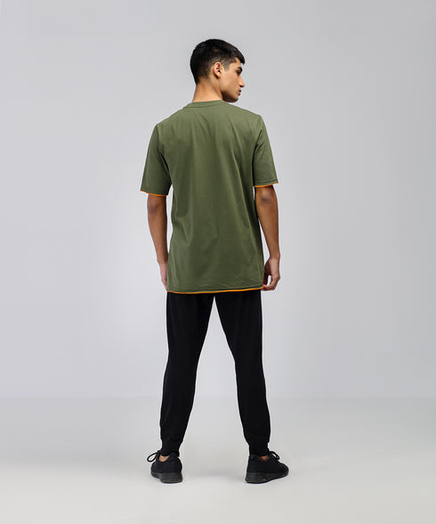 Men's Contrast Raw Edge Tee