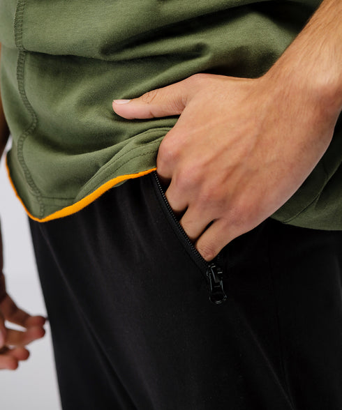 Men's Contrast Raw Edge Tee