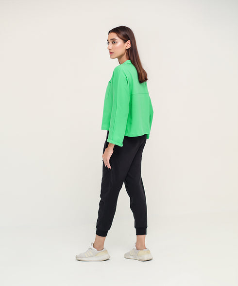 Women's Cropped Button Down Shirt