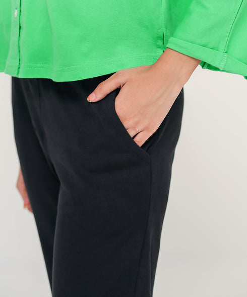 Women's Cropped Button Down Shirt