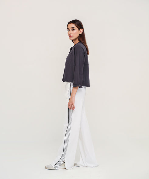 Women's Cropped Button Down Shirt
