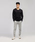 Men's Basic Long Sleeve V-Neck Tee