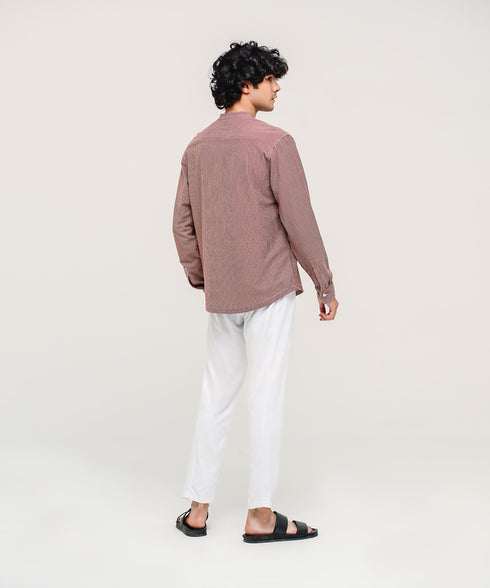 Men's Striped Button Down Shirt