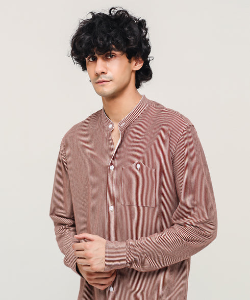 Men's Striped Button Down Shirt