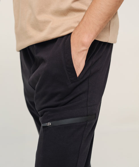 Men's Coated Zip Tapered Pants