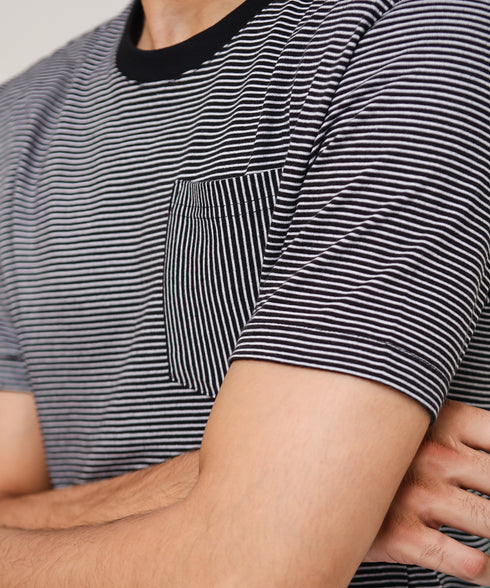 Men's Striped Pocket Tee