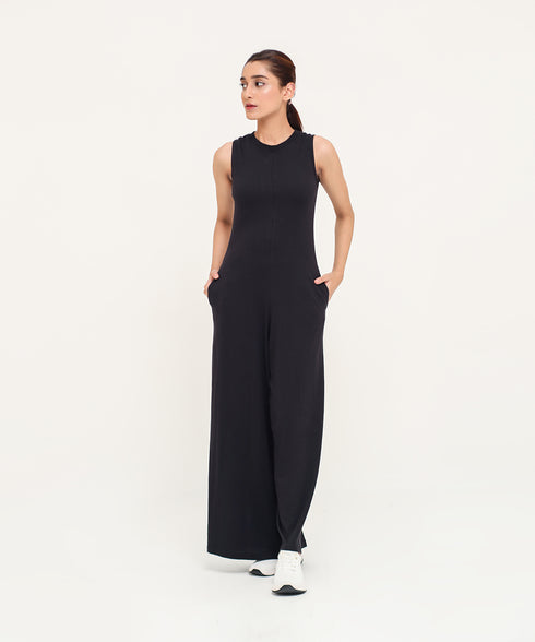 Women's Sleeveless Flare Jumpsuit