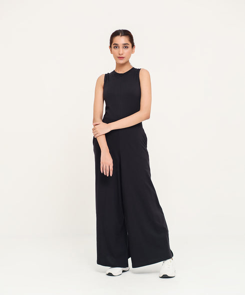 Women's Sleeveless Flare Jumpsuit