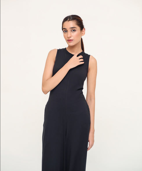 Women's Sleeveless Flare Jumpsuit