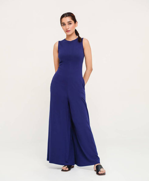 Women's Sleeveless Flare Jumpsuit