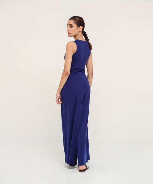 Women's Sleeveless Flare Jumpsuit