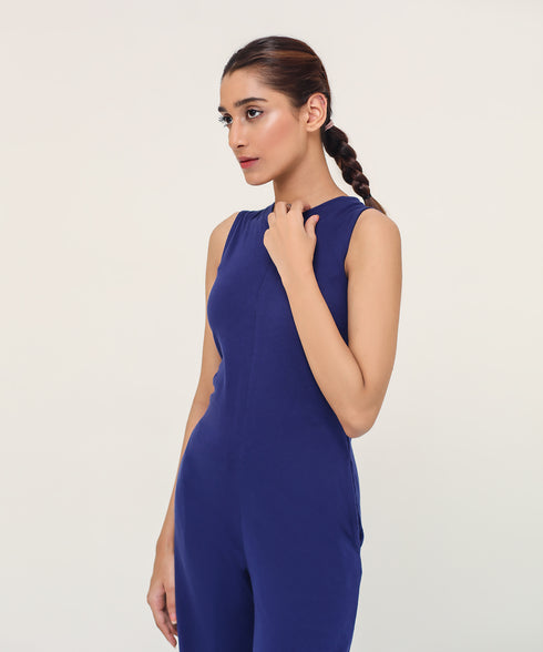 Women's Sleeveless Flare Jumpsuit