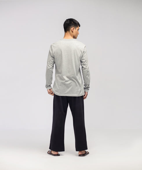 Men's Basic Long Sleeve V-Neck Tee