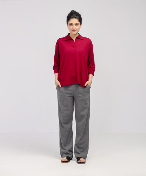 Women's Collared Three Quarter Shirt