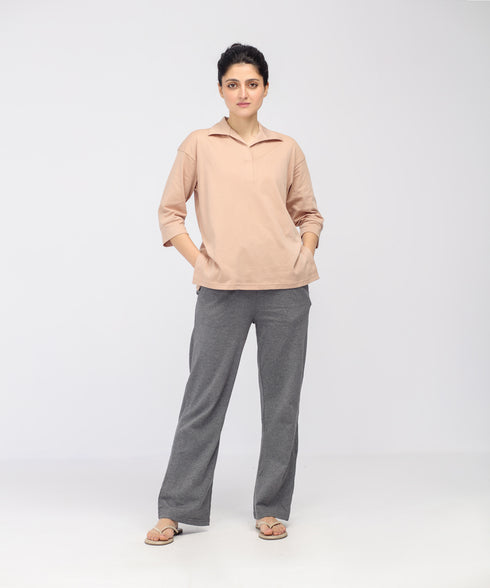 Women's Collared Three Quarter Shirt