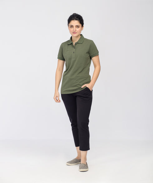 Women's Basic Polo Shirt
