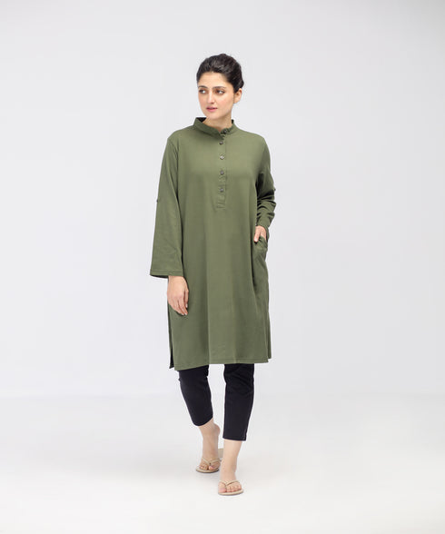 Women's Roll Up Sleeve Tunic Shirt