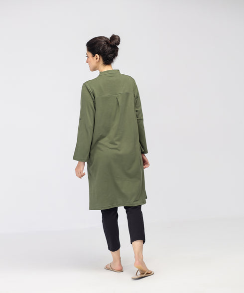 Women's Roll Up Sleeve Tunic Shirt