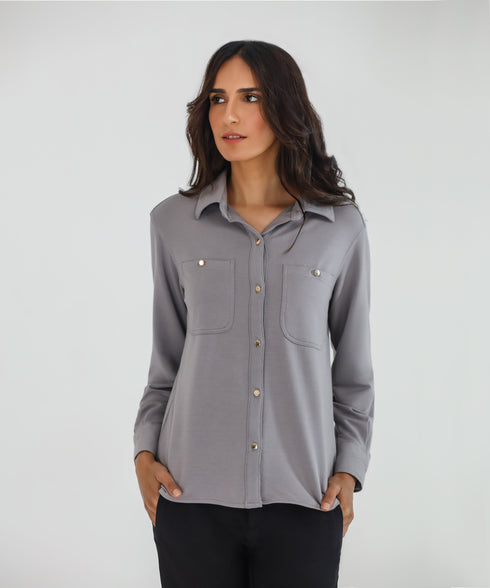 Women's Modal Button Down Shirt