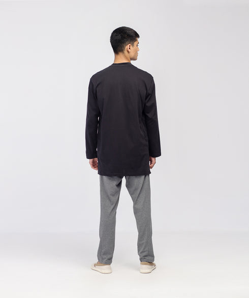 Men's Hidden Placket Tunic Shirt